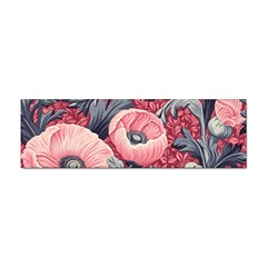 Vintage Floral Poppies Sticker Bumper (10 Pack)