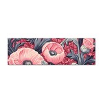 Vintage Floral Poppies Sticker Bumper (100 pack) Front