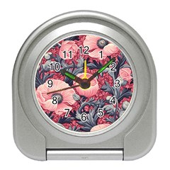 Vintage Floral Poppies Travel Alarm Clock