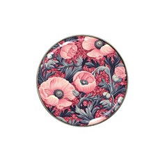 Vintage Floral Poppies Hat Clip Ball Marker