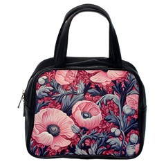 Vintage Floral Poppies Classic Handbag (one Side)