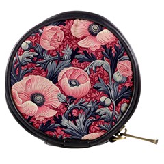 Vintage Floral Poppies Mini Makeup Bag