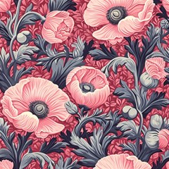 Vintage Floral Poppies Play Mat (square)