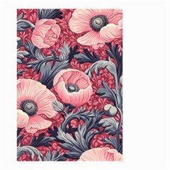 Vintage Floral Poppies Small Garden Flag (two Sides)