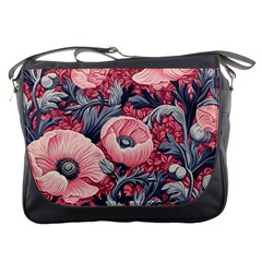 Vintage Floral Poppies Messenger Bag