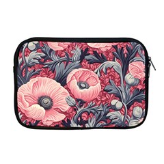 Vintage Floral Poppies Apple Macbook Pro 17  Zipper Case