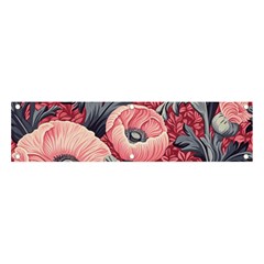 Vintage Floral Poppies Banner And Sign 4  X 1 