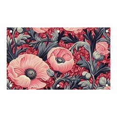 Vintage Floral Poppies Banner And Sign 5  X 3 