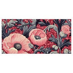 Vintage Floral Poppies Banner And Sign 8  X 4 