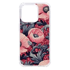 Vintage Floral Poppies Iphone 14 Pro Tpu Uv Print Case