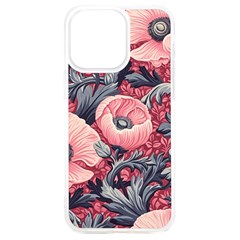Vintage Floral Poppies Iphone 15 Plus Tpu Uv Print Case by Grandong