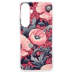 Vintage Floral Poppies Samsung Galaxy S24 Ultra 6 9 Inch Tpu Uv Case by Grandong