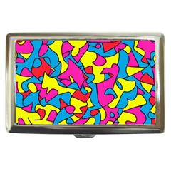 Colorful-graffiti-pattern-blue-background Cigarette Money Case