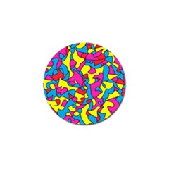 Colorful-graffiti-pattern-blue-background Golf Ball Marker (10 Pack)