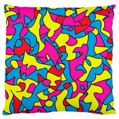 Colorful-graffiti-pattern-blue-background Large Cushion Case (one Side)