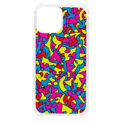 Colorful-graffiti-pattern-blue-background Iphone 13 Mini Tpu Uv Print Case by designsbymallika