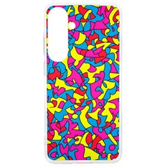 Colorful-graffiti-pattern-blue-background Samsung Galaxy S24 Ultra 6 9 Inch Tpu Uv Case by designsbymallika