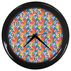 Abstract Pattern Wall Clock (Black)