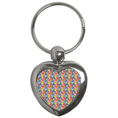 Abstract Pattern Key Chain (Heart)