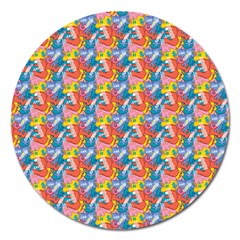 Abstract Pattern Magnet 5  (round)