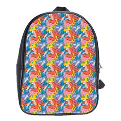 Abstract Pattern School Bag (XL)