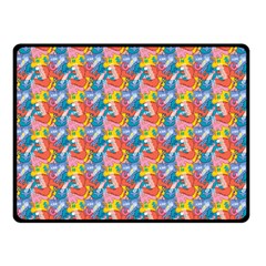 Abstract Pattern Two Sides Fleece Blanket (small)
