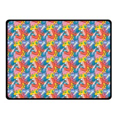 Abstract Pattern Two Sides Fleece Blanket (Small)