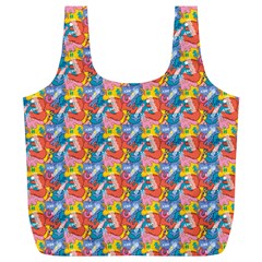 Abstract Pattern Full Print Recycle Bag (XL)