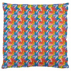 Abstract Pattern Large Premium Plush Fleece Cushion Case (One Side)