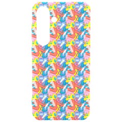 Abstract Pattern Samsung Galaxy S24 6.2 Inch Black TPU UV Case