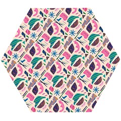 Multi Colour Pattern Wooden Puzzle Hexagon