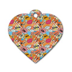 Pop Culture Abstract Pattern Dog Tag Heart (two Sides)