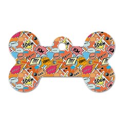 Pop Culture Abstract Pattern Dog Tag Bone (one Side)