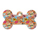 Pop Culture Abstract Pattern Dog Tag Bone (One Side) Front