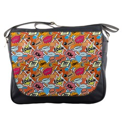 Pop Culture Abstract Pattern Messenger Bag