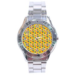Heart Diamond Pattern Stainless Steel Analogue Watch by designsbymallika