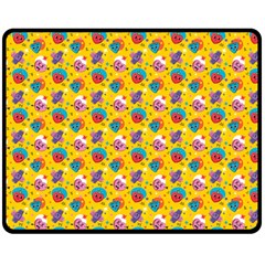 Heart Diamond Pattern Two Sides Fleece Blanket (medium)