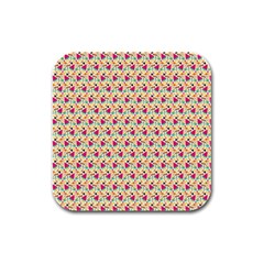 Summer Watermelon Pattern Rubber Square Coaster (4 Pack)