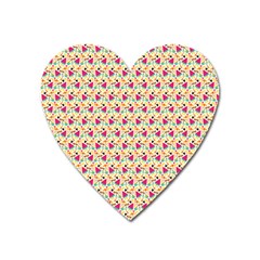 Summer Watermelon Pattern Heart Magnet