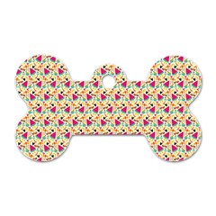 Summer Watermelon Pattern Dog Tag Bone (one Side)