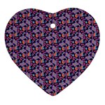 Trippy Cool Pattern Ornament (Heart) Front