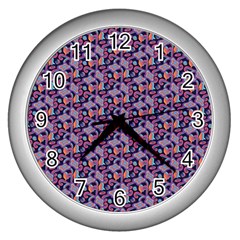 Trippy Cool Pattern Wall Clock (Silver)