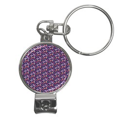 Trippy Cool Pattern Nail Clippers Key Chain