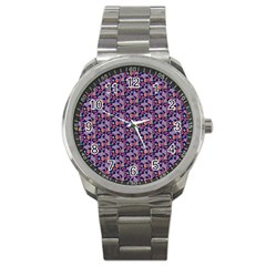 Trippy Cool Pattern Sport Metal Watch