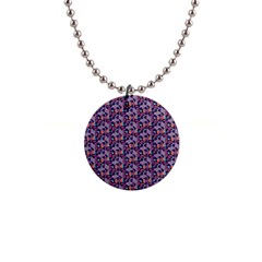 Trippy Cool Pattern 1  Button Necklace