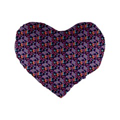 Trippy Cool Pattern Standard 16  Premium Heart Shape Cushions