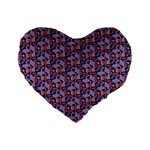 Trippy Cool Pattern Standard 16  Premium Heart Shape Cushions Front