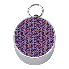 Trippy Cool Pattern Mini Silver Compasses