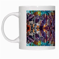 Amethyst On Turquoise White Mug by kaleidomarblingart