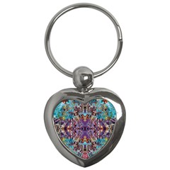 Amethyst On Turquoise Key Chain (heart)